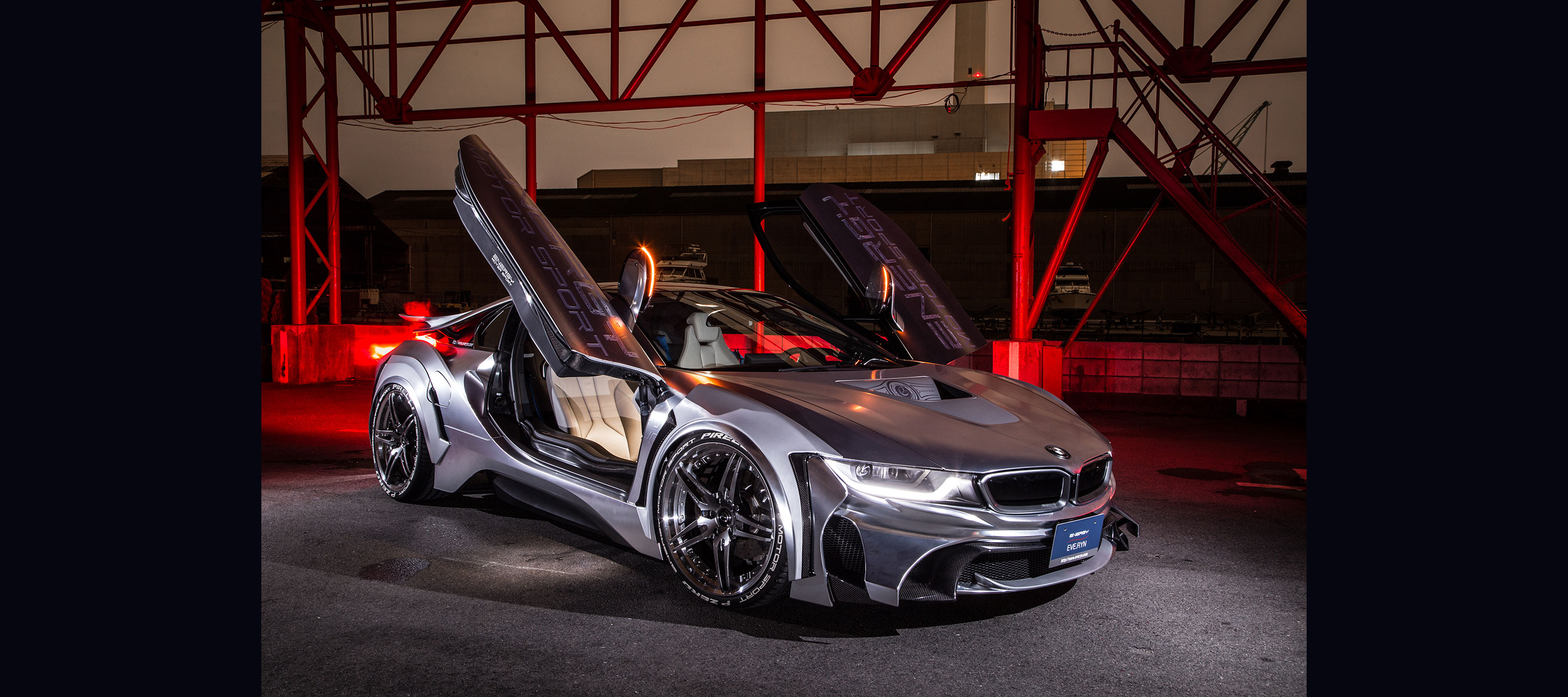 BMW i8 silver wrapping8